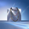 Colorful bead necklace, a simple and fashionable accessory hand-woven with multi-colored glass beads Specification image